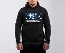BAD BOY greek flag HOODIE - black